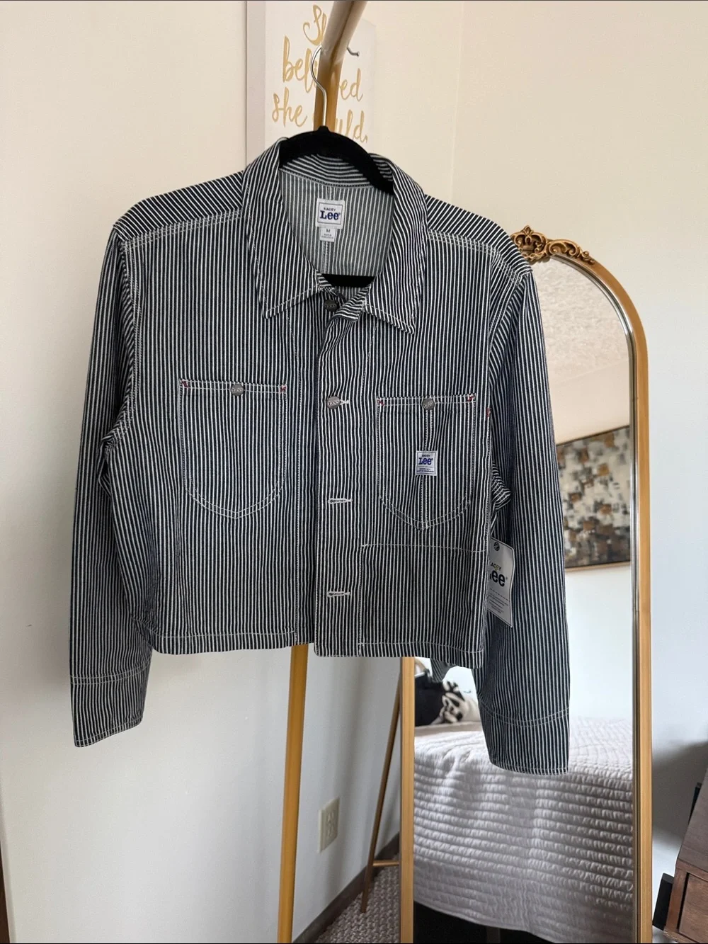 Lee Striped Workwear Jacket - Navy & White